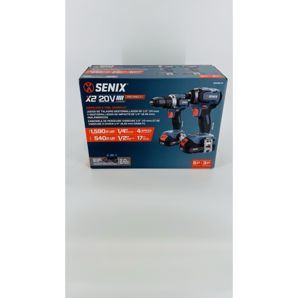 SENIX Tough Lightweight 20V Power Set with Keyless Hex Impact Driver